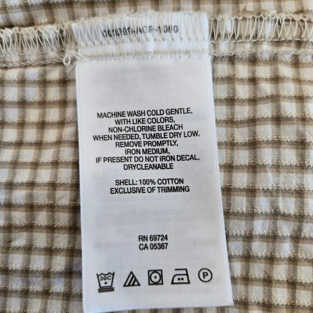 Columbia Mens XXL Beige Plaid Short-Sleeve Button-Up Shirt 100% Cotton Casual We - Picture 8 of 8
